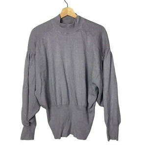 ASOS Design Lilac Purple Puff Sleeve Fitted Waist Knit Long Sleeve 14